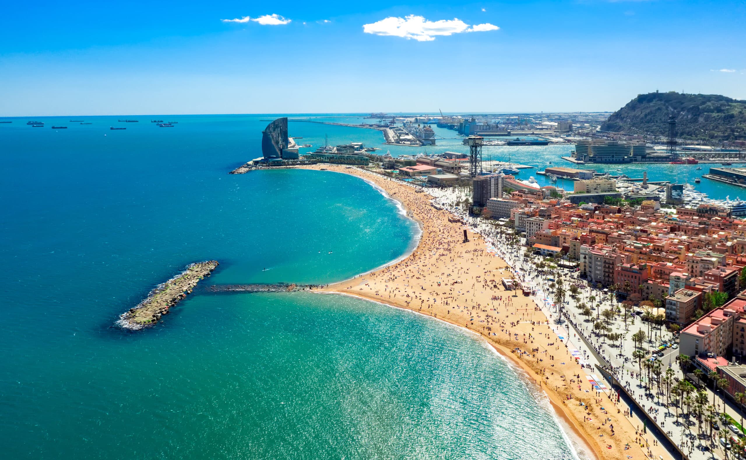 Beach in Barcelona, Spain